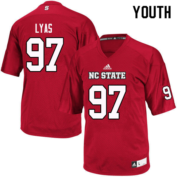 Youth #97 Xavier Lyas NC State Wolfpack College Football Jerseys Sale-Red